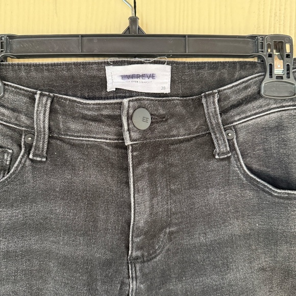 Evereve The Ever Straight Jeans High Rise 'Black' - Picture 2 of 5